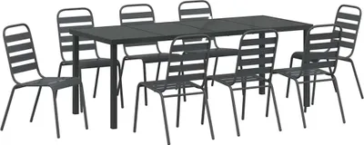 Productafbeelding van vidaXL Tuinset, 9-delig, antraciet, gepoedercoat staal