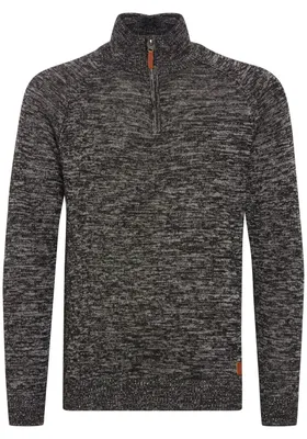 Produktbild von BLEND BHDanovan Herren Strickpullover Troyer Feinstrick Pullover mit Troyerkragen Reißverschluss Rippbündchen Baumwollmischung Regular fit