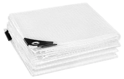 Produktbild von Abdeckplane - UV-beständige Schutzplane - Wasserdicht - Reißfest - PE-Material - 4 x 6 m - Transparent