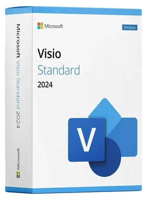 Obrázek produktu pro Microsoft Visio Standard 2024, Vytváření grafů, Plná, 1 licencí, Electronic Software Download (ESD), Stažení, Windows 10, Windows 11