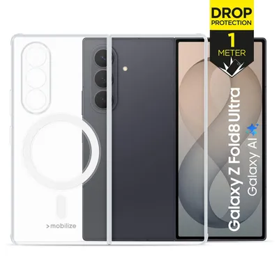 Zdjęcie produktu dla Mobilize Naked Protection – przezroczyste etui na telefon Samsung Galaxy Z Fold 8 z obsługą MagSafe, twarde etui, odporne na uderzenia – przezroczyste