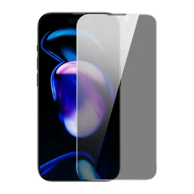 Produktbild von Baseus Privacy Tempered Glass für iPhone 14 Pro Vollbild 0,4 mm Blickschutzfilter Anti Spy + Montageset