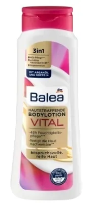 Produktbild von Balea Vital Körperlotion 400 ml für reife Haut mit Arganöl, Koffein & Sheabutter, mikroplastikfrei