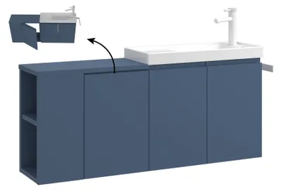 Produktbild von Waschtischunterschrank "Ferla 110" – 110 x 22 x 45 cm – Petrolblau