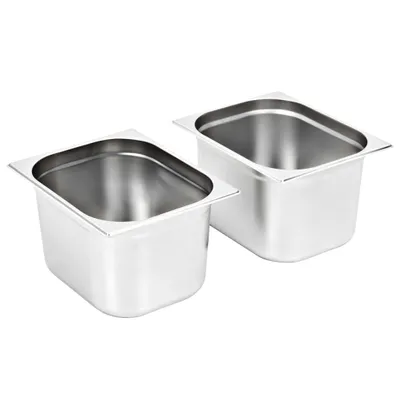 Produktbild von vidaXL Gastronormbehälter 2 Stk. GN 1/2 200 mm Edelstahl