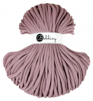 Zdjęcie produktu dla Sznurek pleciony bawełniany Bobbiny Jumbo / Wrzosowy / Mauve / 9mm / 100m
