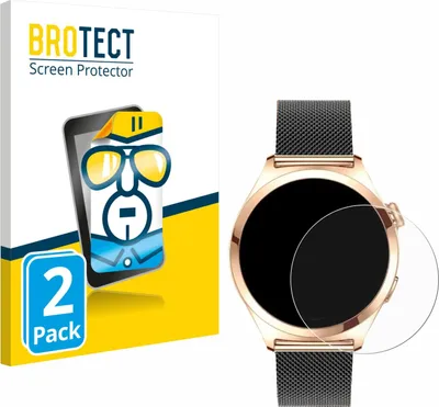 Produktbild von 2x Für Niolina Smartwatch 1.27" Schutzfolie BROTECT Displayschutz Display Schutz Folie Klar Transparent