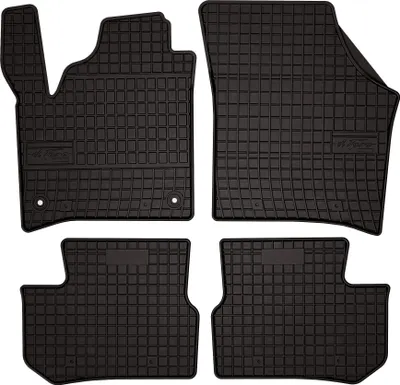 Image de Tapis de sol voiture en caoutchouc pour Skoda e-Citigo (2019-, hatchback) Noir, lot de 4 pièces, fixations
