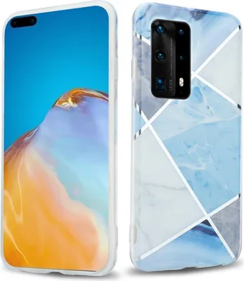 Produktbild von Cadorabo Schutzhülle für Huawei P40 PRO / P40 PRO+ Hülle in Blau TPU Handyhülle Etui Case Cover