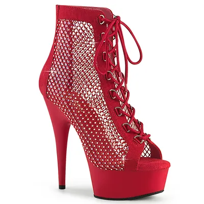 Produktbild von DELIGHT-600-33RM Damen Booties von Pleaser, Rot  , EU 39, US 9