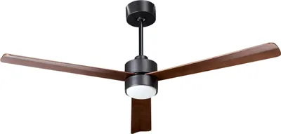 Produktbild von BELIANI Deckenventilator Braun Sperrholz Holzoptik mit LED Beleuchtung Fernbedienung Modernes Design Skandinavischer Stil Wohnzimmer