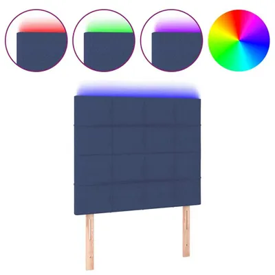 Immagine prodotto di Testiera a LED Blu 100x5x118/128 cm in Tessuto