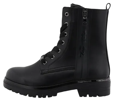 Immagine prodotto di Scarpe da donna Tom Tailor, stivali con lacci, colore nero, modello casual