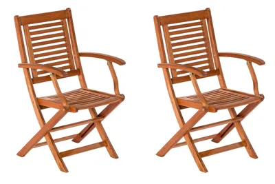 Produktbild von Merxx Gartensessel Cordoba 2er Set, klappbar - Eukalyptus
