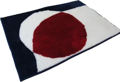 Produktbild von Sanwood Badematte Badteppich Badvorleger Duschvorleger Badezimmerteppich 60x90 cm Point rot/blau/weiß