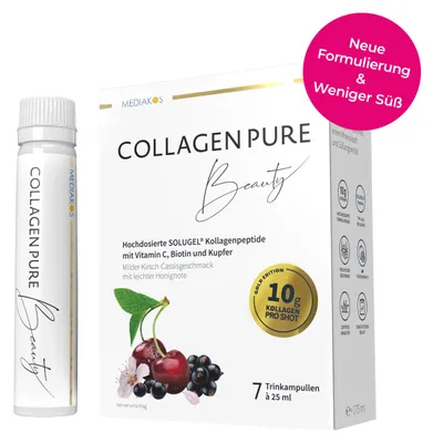 Produktbild von COLLAGEN PURE Beauty 10 g Kollagen Trinkampullen hochdosiert