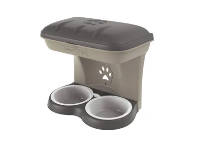 Image de Bama Pet Hondenvoederbak 50x29x52 cm Taupe