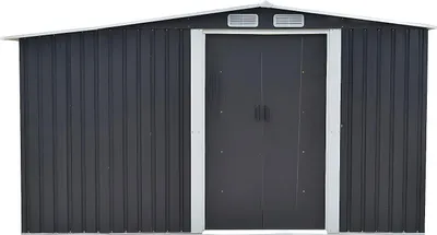 Produktbild von Grau verzinktes Stahlgerätehaus LERY - 10.5m²