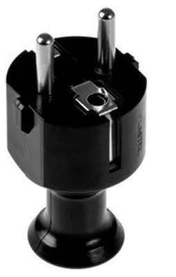 Produktbild von Abisolierter Stecker, gerade Uni-SCHUKO, 2p+Z Schuko, 16A, 250V; WT-40 BLACK