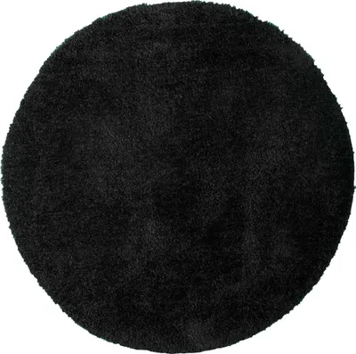 Image de Volero - Tapis shaggy ovale - Blaze Noir - Ø 160 cm