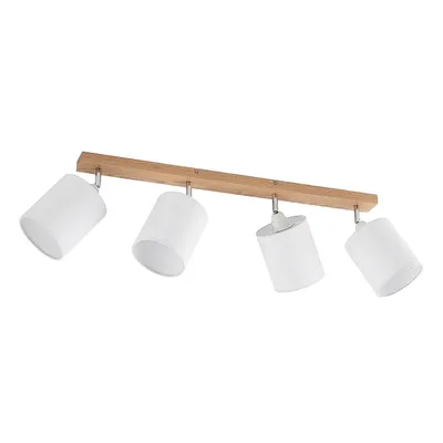 Produktbild von Lindby Deckenstrahler Imarin, 81 cm, weiß, 4-flammig, Holz