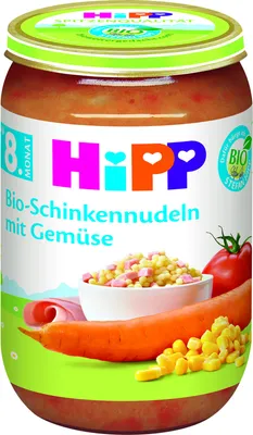 Produktbild von HIPP 6540 SCHINKENNUDELN MIT GEMUESE, 220 g
