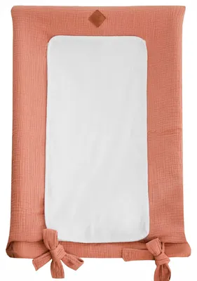 Produktbild von Wickelauflagenbezug Jeanne - 70 x 50 cm - Terrakotta | by SEVIRA KIDS