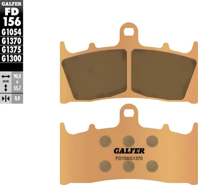 Produktbild von Bremsbeläge Set Galfer 2x FD156G1370 Sinter-Metall STREET vorne für Suzuki GSX 1400 ccm Bj. 2001 - 2010