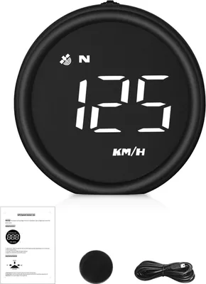 Obrázek produktu pro Univerzální GPS tachometr do auta s měřením rychlosti, upozorněním na překročení rychlosti, měřením kilometrů, měřením únavy celého vozidla