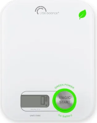 Produktbild von Little Balance 8198, Elektronische Küchenwaage, 5 kg, 1 g, Weiß, Arbeitsplatte, Rechteck