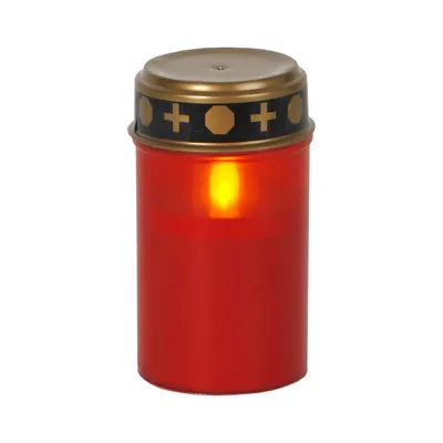 Produktbild von Star Trading LED Grablicht mit Timer | Grabkerze LED | Grablicht LED | Grablichter LED mit Timer | Grabkerzen rot | LED Grabkerzen Outdoor | Grablampe Grablicht | LED Kerzen rot