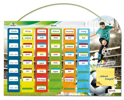 Immagine prodotto di ROTH 679206 ROTH Klipp + Klar Stundenplan Steck Fix "Fußballer"