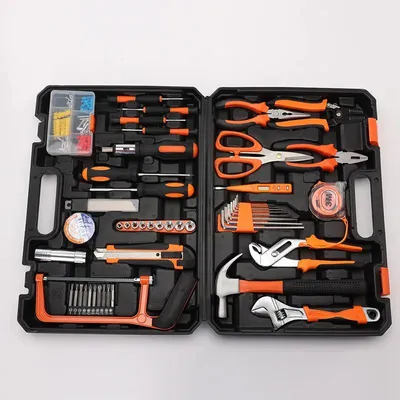 Productafbeelding van Gereedschapsset, 102-delig - Gereedschapskoffer - Robuuste set handgereedschap - Praktische opbergkoffer - Geschikt voor huis en auto - Zwart