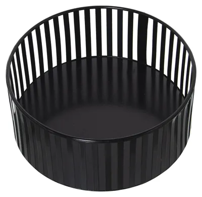 Produktbild von Runde Metallfruchtschale in Schwarz, 22 x 9 cm