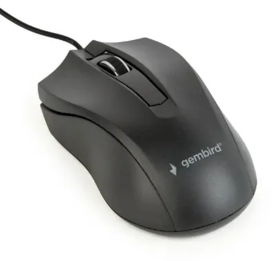 Zdjęcie produktu dla Gembird MUS-3B-01, Oburęczny, Optyczny, USB Typu-A, 1000 DPI, Czarny