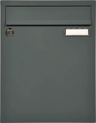Produktbild von MEFA Briefkasten Sonate 133 grau Postkasten + Namensschild, 33x26x100 cm 133310