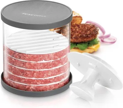 Zdjęcie produktu dla Formy do hamburgerów 100/150 g, wytrzymałe, plastikowe, nadające się do mycia w zmywarce