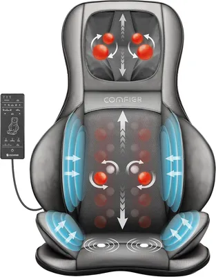 Produktbild von Massagestuhlauflage - Massagekissen - Shiatsu-Stuhlauflage - Rückenmassagegerät - Nackenmassagekissen