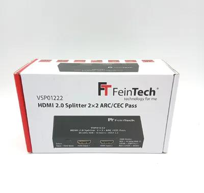 Produktbild von FeinTech HDMI Splitter Audio Video Technologie VSP01222 2 Eingänge 2 Ausgänge Scaler ARC Pass für 60 28
