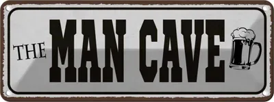 Produktbild von vianmo Blechschild 10x27 cm the Man Cave Bier Essen Trinken