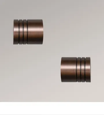 Produktbild von LYSEL® 1 Paar Endstücke Zylinder für Opal-Stangen Bronze