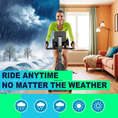 Immagine prodotto di Cyclette da casa con resistenza magnetica, ergometro regolabile, bicicletta da indoor silenziosa con display e supporto per tablet