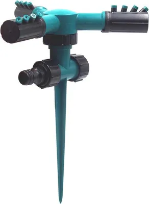 Zdjęcie produktu dla Automatyczny zraszacz ogrodowy z obrotem o 360 stopni, do nawadniania ogrodu, trawnika, doprowadzania wody, do użytku na zewnątrz, z regulacją