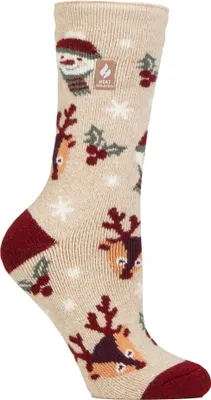Produktbild von Damen Weihnachtssocken Lustig | Heat Holders | Dicke Warme Kuschelsocken Bunte