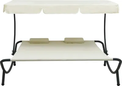 Immagine prodotto di Lettino con tettuccio e cuscino bianco crema