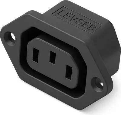 Zdjęcie produktu dla Złącze do urządzeń chłodniczych Wtyk C-13, 10 A/250 V z 2 otworami do montażu na ramie