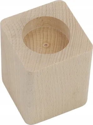 Produktbild von Kerzenhalter 8x6 cm aus Buchenholz mit abgerundeten Ecken 1 Stück