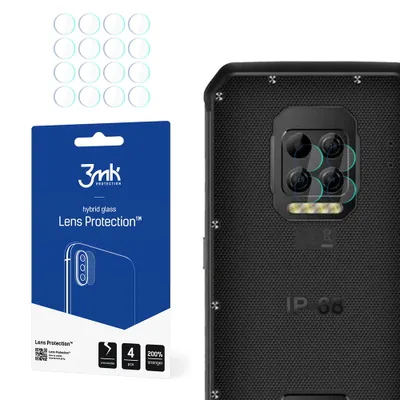 Produktbild von 3mk Hybridglas Lens Protection für Ulefone Armor 9 Kamera Objektiv Kameralinse 0,16mm 6H (4 Stück)