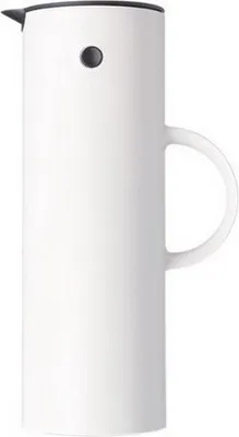 Produktbild von 1x Stelton Isolierkanne 1 l "Milano" weiss Thermokanne, Kaffeekanne