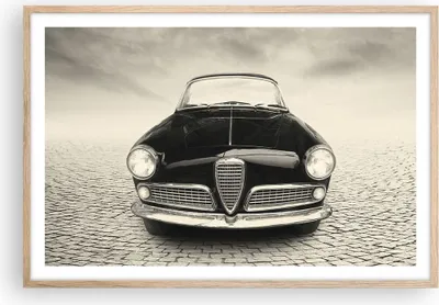 Produktbild von Gerahmtes Poster - Rahmen in heller Eiche - Alpha Romeo Giuletta - 91,5x61 cm - Wand Bild - Wanddeko - Wandbilder - Wandposter - Bilderrahmen - Bilder - Kunstdruck - Wandbild - P2NAA91x61-4210